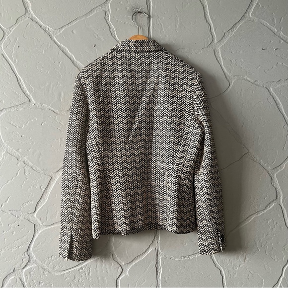 Talbots Champagne Gold and Black Patterned Blazer - Picture 2 of 7